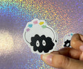 Soot sprite with candy sticker