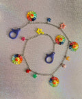 Rainbow flower kidcore jean chain